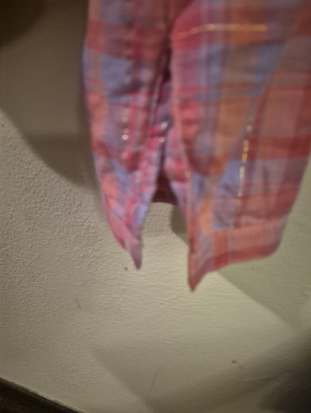 Natural Life Womens Pink Plaid Button to Mid Front Top Large - Picture 4 of 5